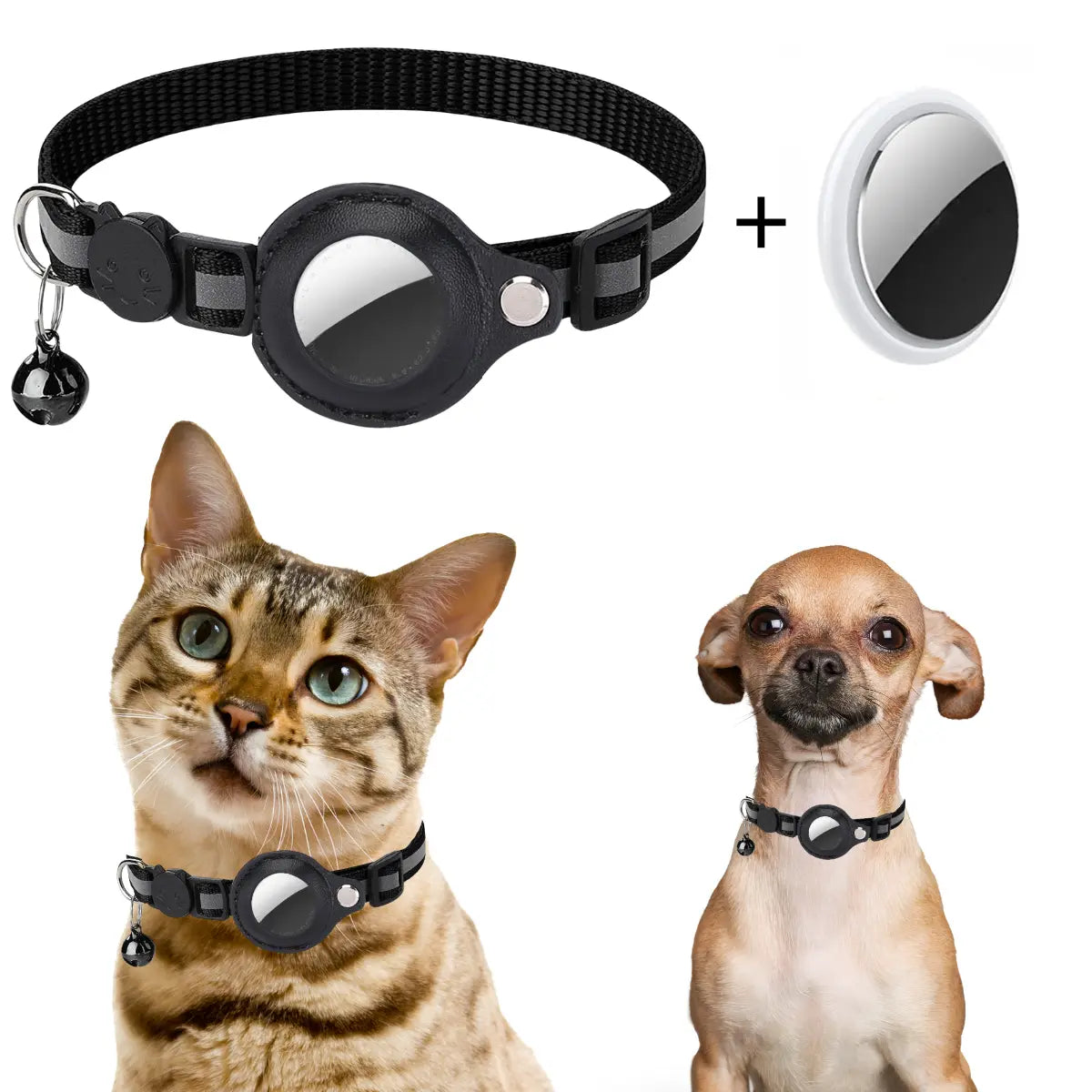 Coleira para Rastreador Air Tag Kit com Dispositivo - Movimento Pet 