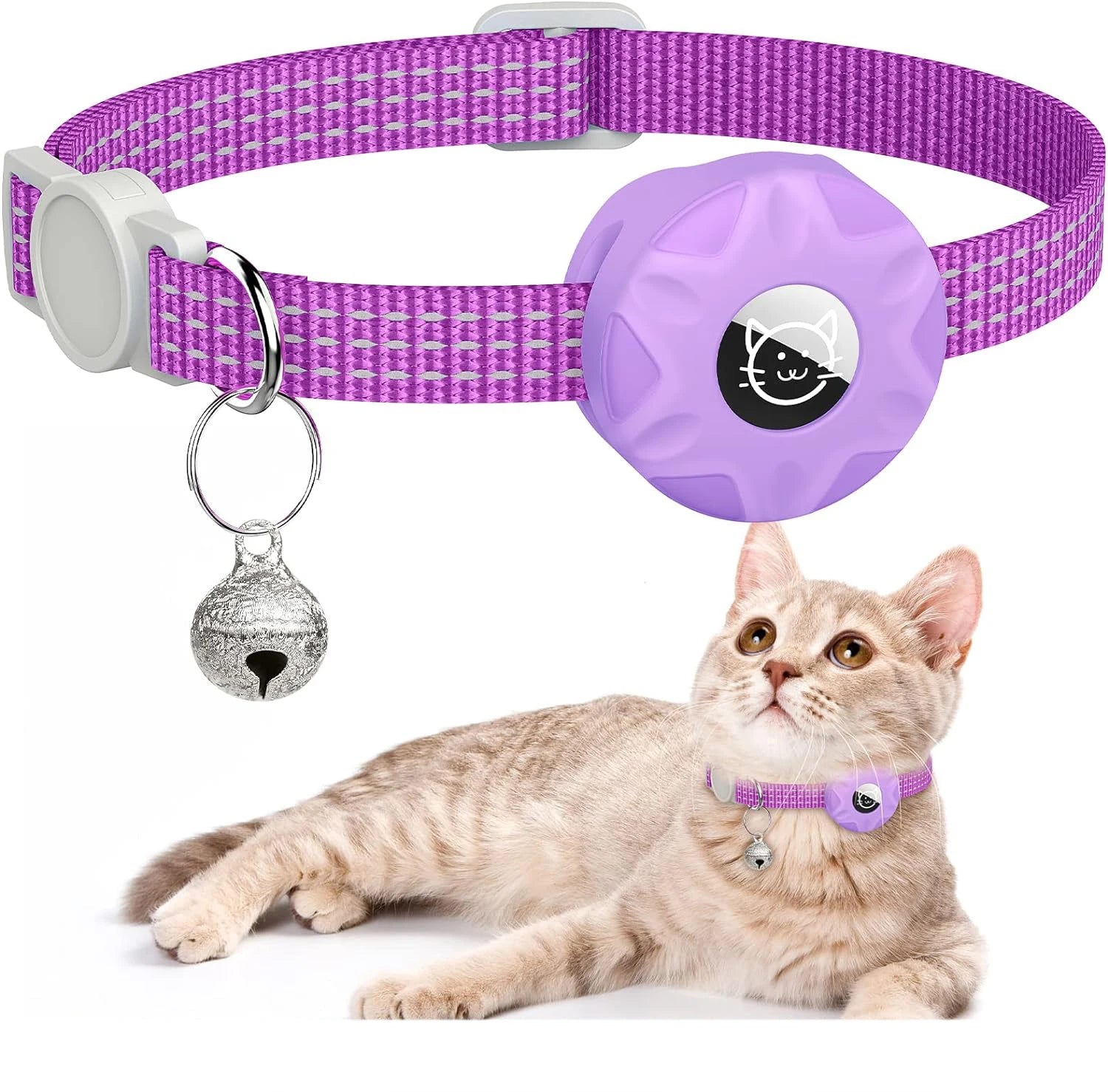 Coleira Rastreadora para Gatos + Air tag - Movimento Pet 