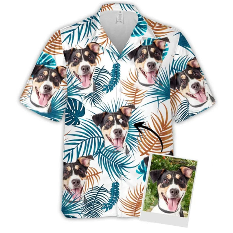 Camisa Havaiana Personalizada Com Seu Pet