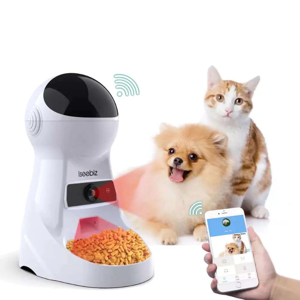 Alimentador Automático Com Câmera e App Para Cães e Gatos - Movimento Pet 