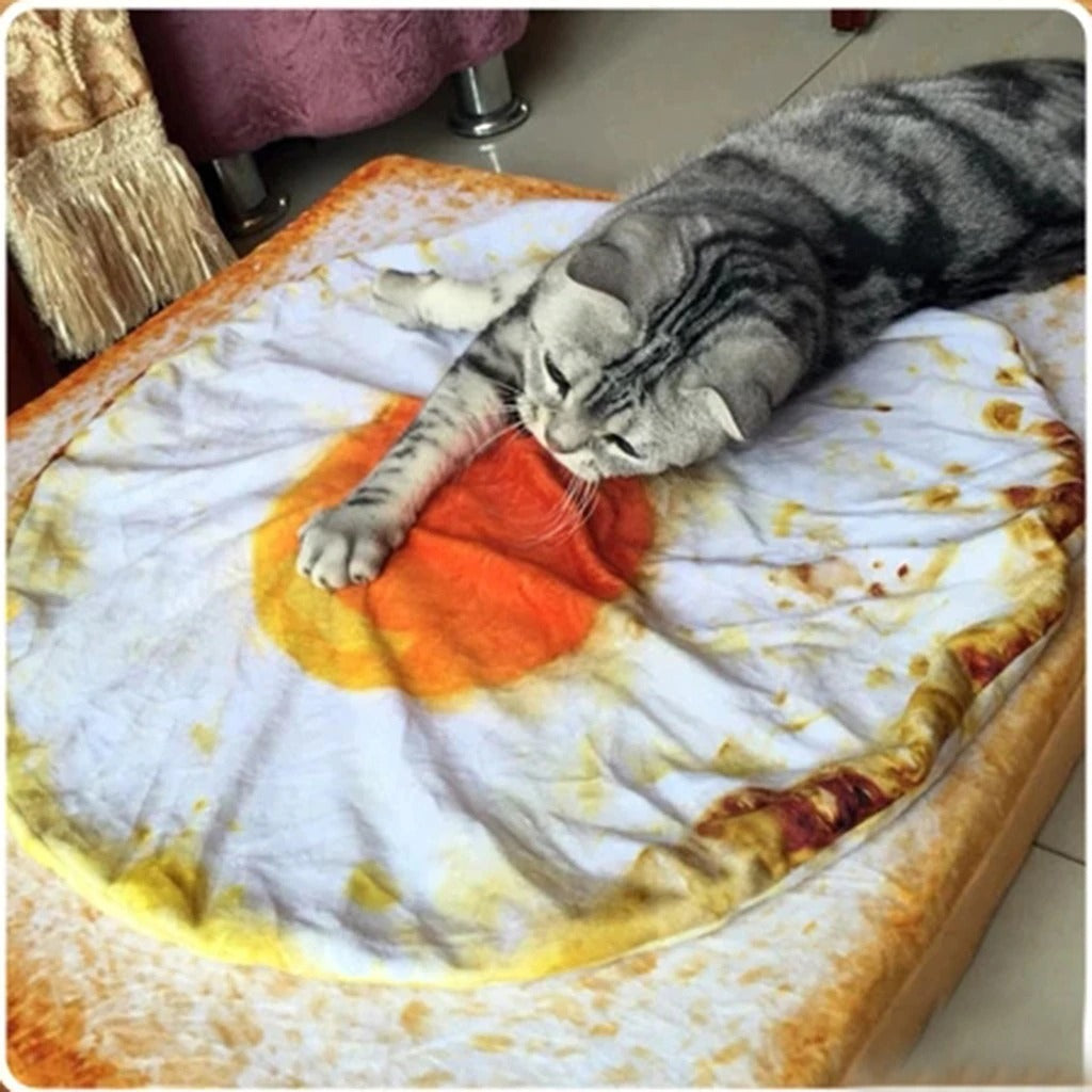 Cama para Pets em Formato de Pão + Brinde Cobertor de Ovo