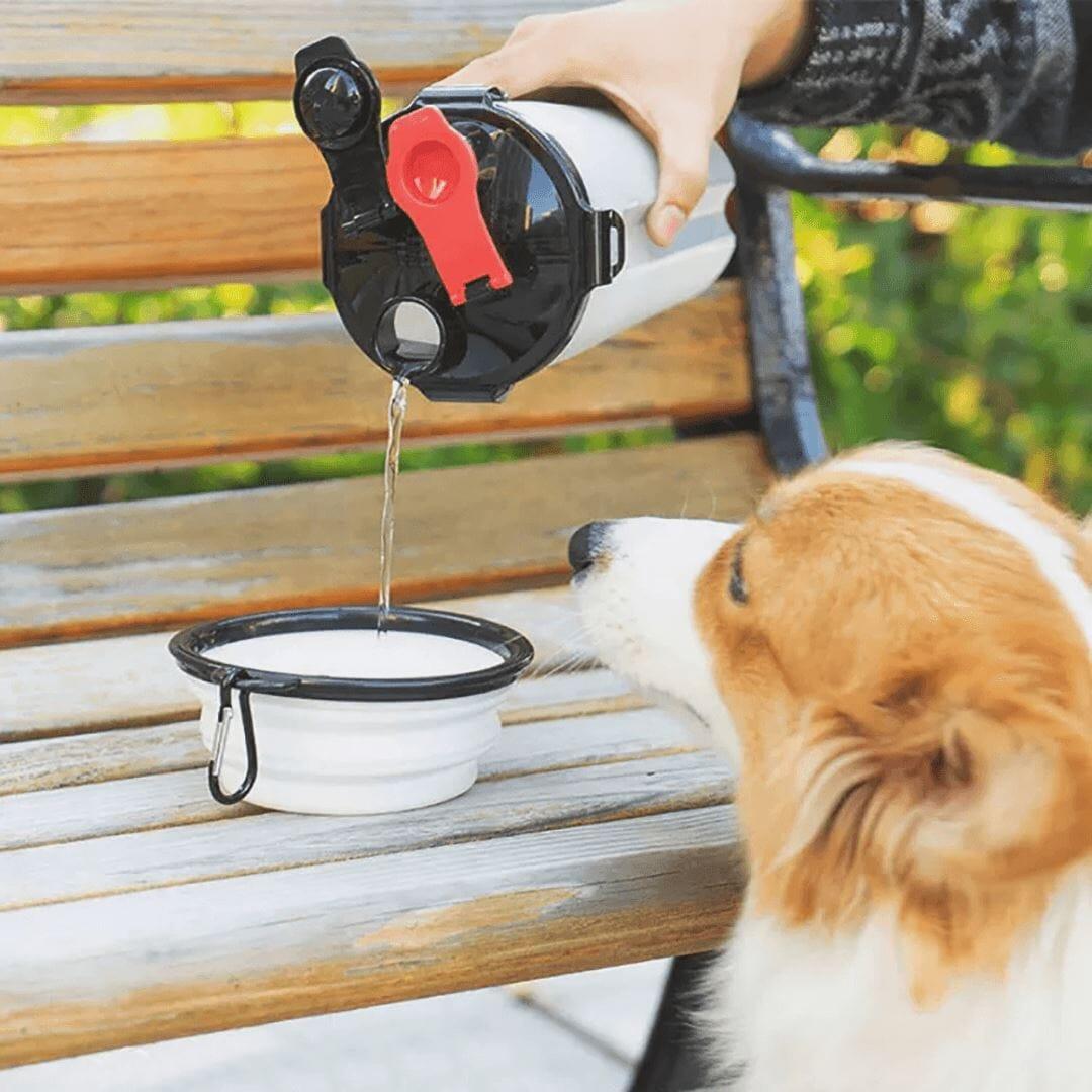 Garrafa Porta Agua e Ração Para Alimentação Fora de Casa - Movimento Pet 